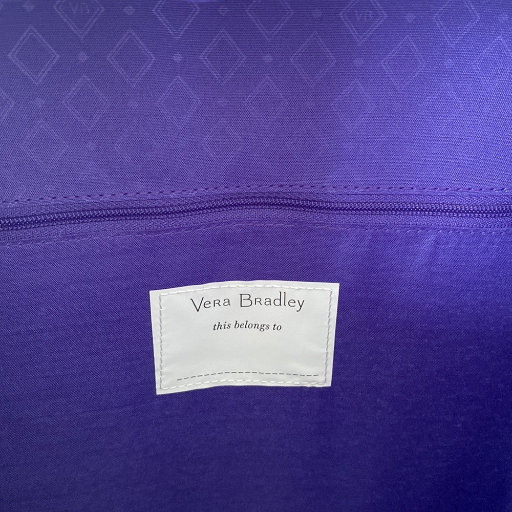 Vera Bradley WILD ROSES LARGE BACKPACK XL NWT PURPLE Travel bag floral flowers - Picture 6 of 8